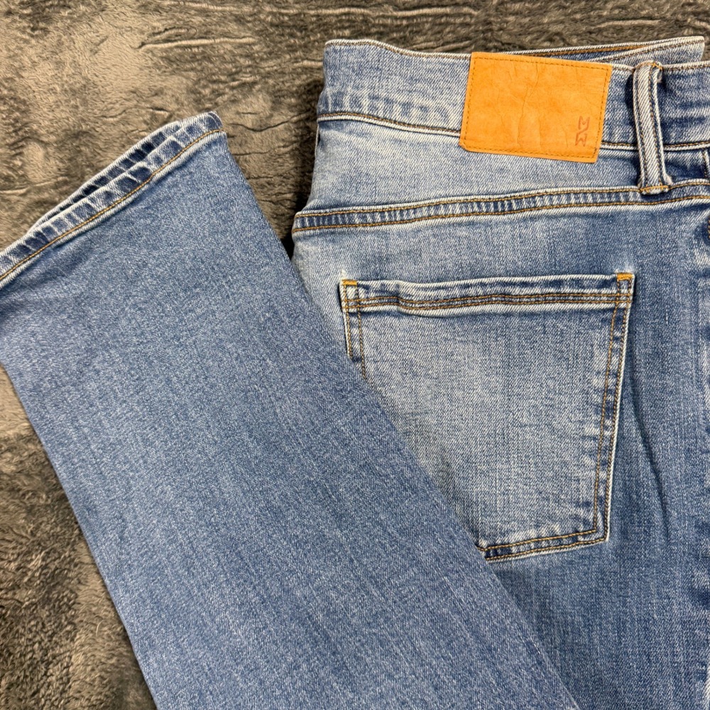 Mutual‎ Weave The Straight Jeans Mens 32x30 Blue Medium Wash Straight Leg Denim